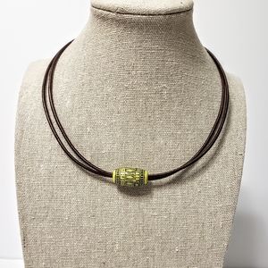 Leather Choker Moroccan Style Cuenta.